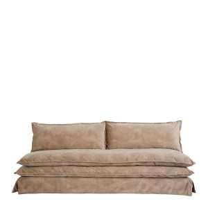 LEO chestnut velvet sofa