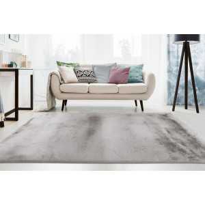 Tapis Shaggy Polyester Eternity argent
