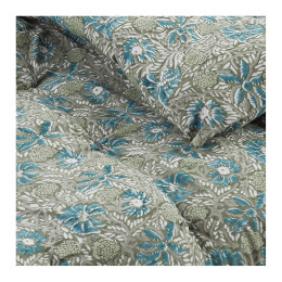 INTERIEUR-DECORATION|Futon JUNGLE bleuBLANC D'IVOIREFutons, Courtepointes