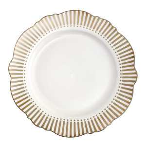 Flat plate Madame de Récamier - Golden lines