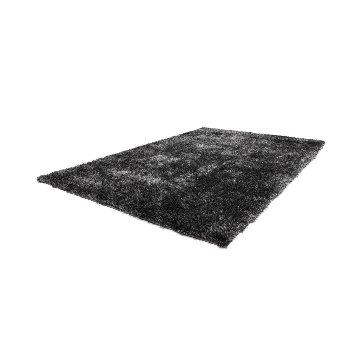 Wohnzimmer Teppich uni shaggy Twist graphit