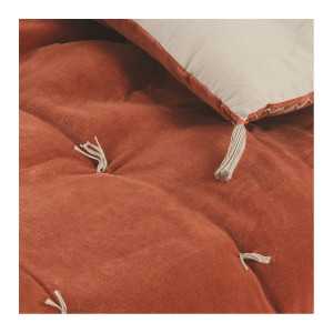 INTERIEUR- DECORATION|Futon MATTEO velvet and linen - Burnt orangeBLANC D'IVOIREFutons, Quilts