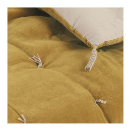 Futon MATTEO velvet and linen Saffron