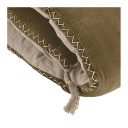 Futon MATTEO velvet and linen Mole