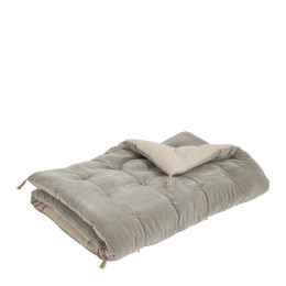 Futon MATTEO terciopelo y lino Gris