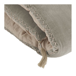 Futon MATTEO velvet and linen Grey