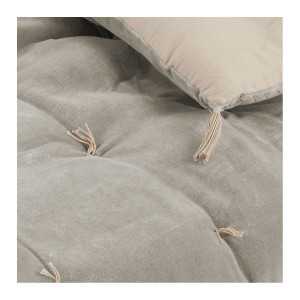INTERIEUR- DECORATION|Futon MATTEO velvet and linen - GreyBLANC D'IVOIREFutons, Quilts