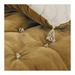 INTERIEUR-DECORATION|Futon MATTEO velours et lin - BronzeBLANC D'IVOIREFutons, Courtepointes