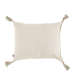 MATTEO velvet and linen cushion Bronze