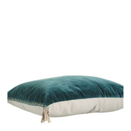 Cushion MATTEO velvet and linen - Oil