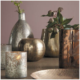 Antique gold mirage vase matte