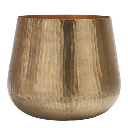 INTERIEUR-DECORATION|Set de cache pots Patio laiton vieilliBLANC D'IVOIREVases