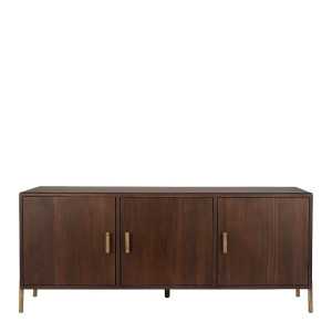 INTERIEUR- DECORATION|High sideboard VICTOR in waxed mango finish walnutBLANC D'IVOIRETables