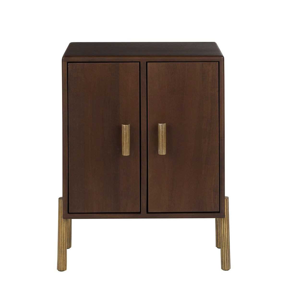 INTERIEUR-DECORATION|Chevet VICTOR en manguier ciré finition noyerBLANC D'IVOIRECommodes