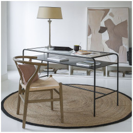 ERNEST desk in black metal