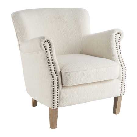 Poltrona CLAUDE bouclette Crema