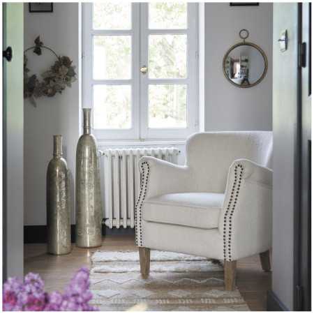 Sillón CLAUDE bouclette Crema