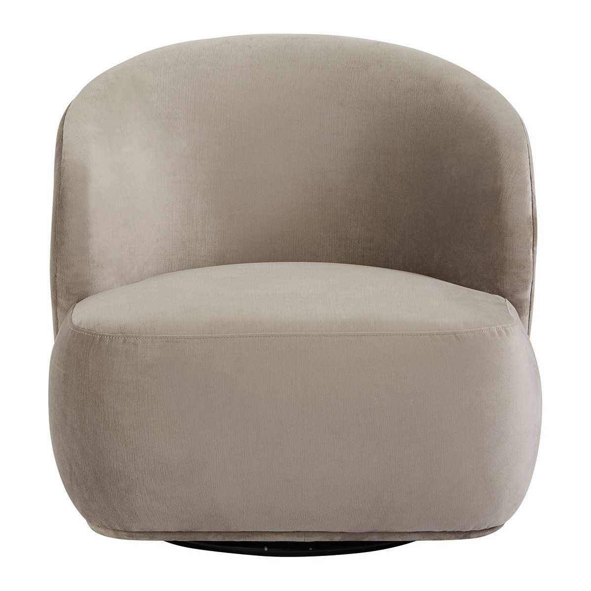 Rotating armchair LISETTE velvet Grege