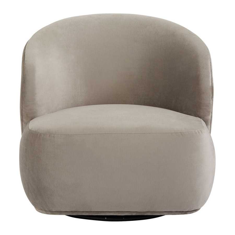 Rotating armchair LISETTE velvet Grege