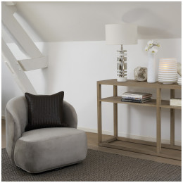 Poltrona girevole LISETTE velvet Grege