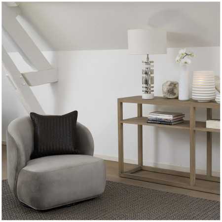 Rotating armchair LISETTE velvet Grege