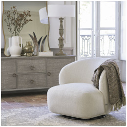 Silla giratoria LISETTE loop Crema