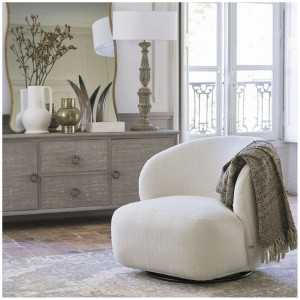 INTERIEUR- DECORATION|Rotating chair LISETTE loop - CurryBLANC D'IVOIRELIVING ROOM