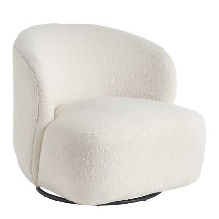Silla giratoria LISETTE loop Crema