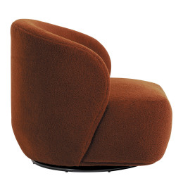 INTERIEUR-DECORATION|Fauteuil LISETTE bouclette TerracottaBLANC D'IVOIREFauteuils