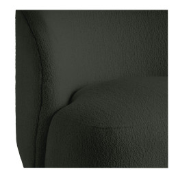 INTERIEUR-DECORATION|Fauteuil tournant LISETTE bouclette KakiBLANC D'IVOIREFauteuils