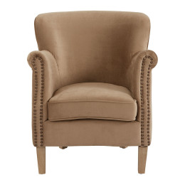 Sessel CLAUDE Samt Zimt