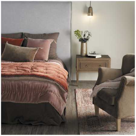 Sillón CLAUDE terciopelo canela