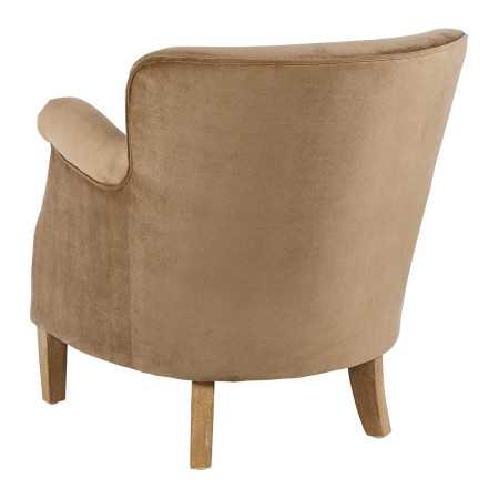 INTERIEUR-DECORATION|Fauteuil CLAUDE velours cannelleBLANC D'IVOIREFauteuils