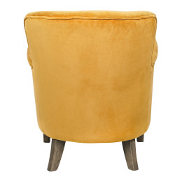 INTERIEUR-DECORATION|Fauteuil CLAUDE velours safranBLANC D'IVOIREFauteuils