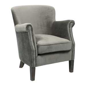 CLAUDE velvet armchair dark grey