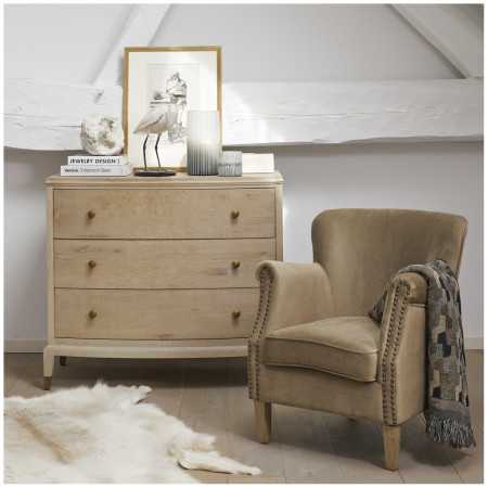 Bleached INES chest of drawers