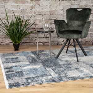 Living room rug MEDELLIN Silver Blue
