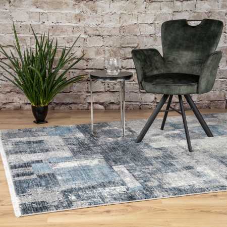 Wohnzimmerteppich MEDELLIN Silberblau