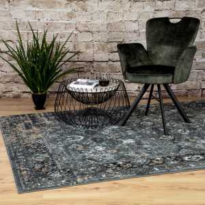 INTERIEUR- DECORATION|Living room rug MEDELLIN Silver BlueLALEECarpet Line LALEE