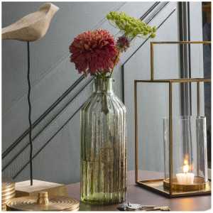 INTERIEUR- DECORATION|Vase bonbonne JEANNE en verre givré rose - Petit modèle - H. 37 cm|BLANC D'IVOIRE|Vases|