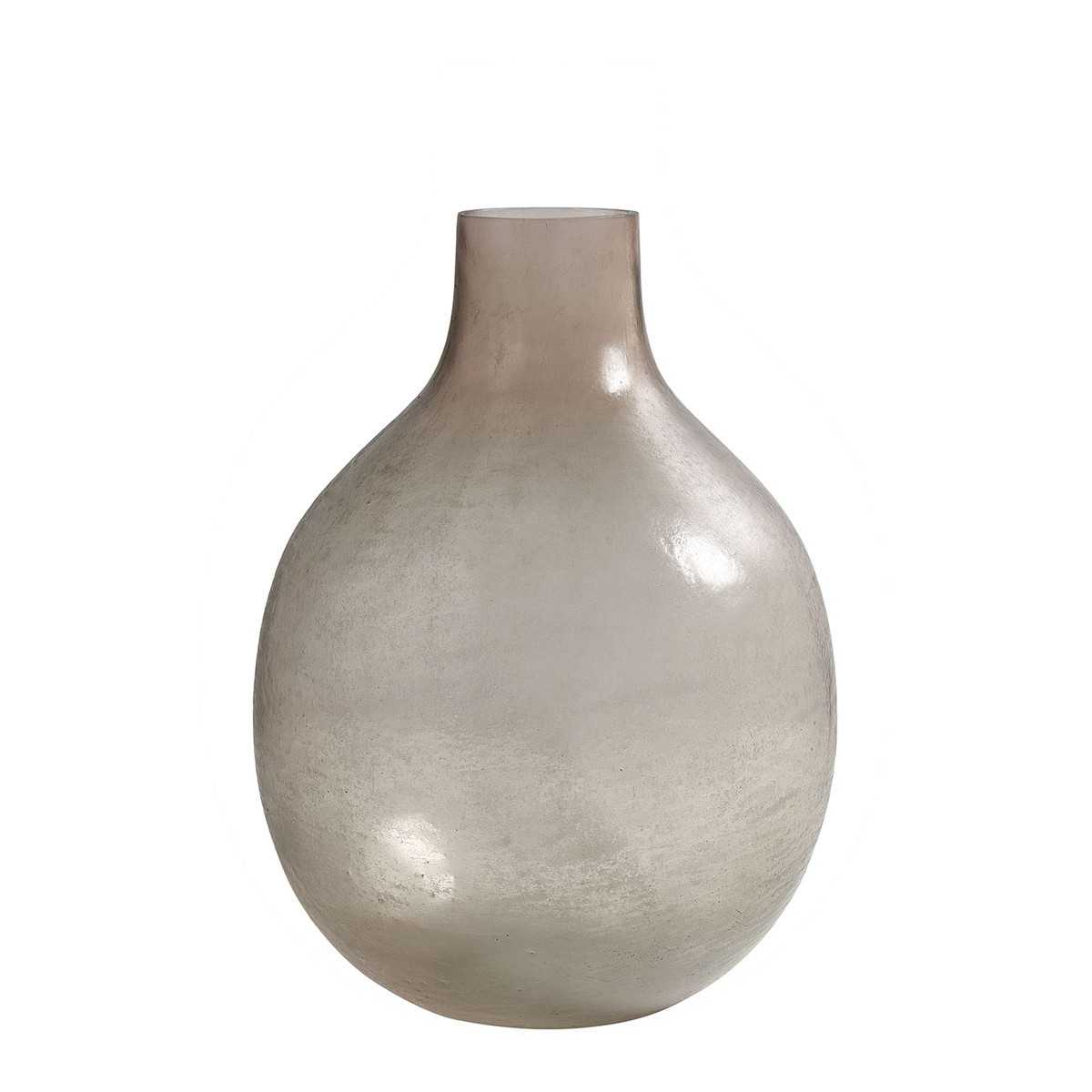 INTERIEUR- DECORATION|JEANNE bottle vase in pink frosted glass - Small model - H. 37 cmBLANC D'IVOIREVases
