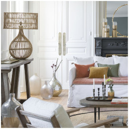 INTERIEUR-DECORATION|Vase bonbonne JEANNE en verre givré rose - Petit modèleBLANC D'IVOIREVases