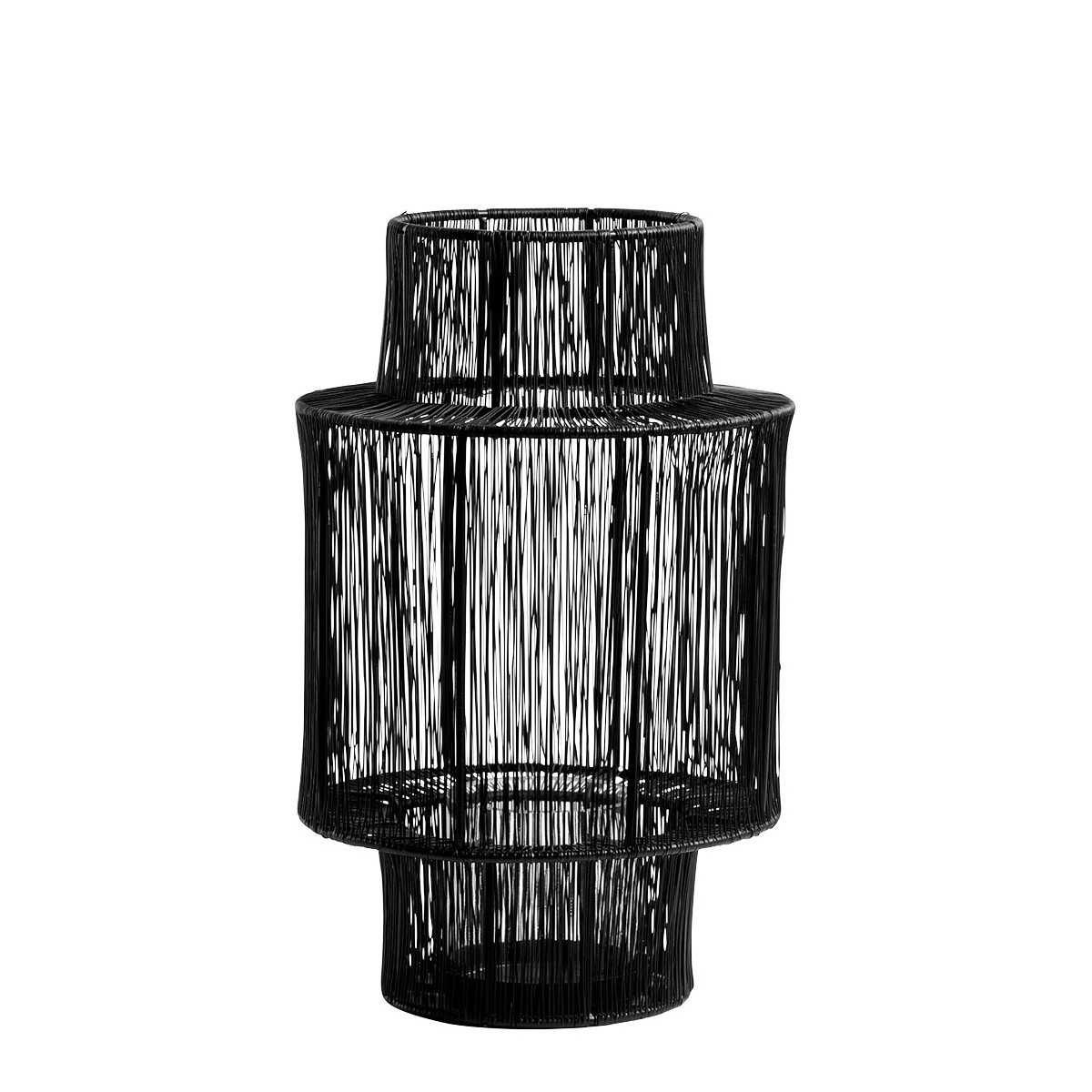 INTERIEUR- DECORATION|Lanterne ARIANE in black metal - Small model - H. 36 cmBLANC D'IVOIREVotives and Lanterns