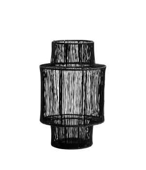 INTERIEUR- DECORATION|Lanterne ARIANE en métal noir - Petit modèle - H. 36 cm|BLANC D'IVOIRE|Photophores et Lanternes|