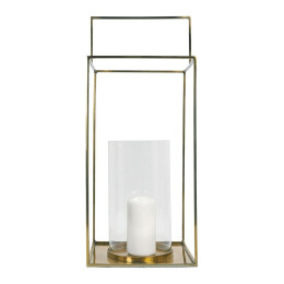 Set of 2 HECTOR metal lanterns brass finish