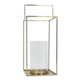 Set of 2 HECTOR metal lanterns brass finish