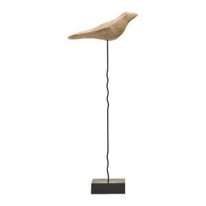 INTERIEUR- DECORATION|Set of two BIRDS statues in mango tree and metalBLANC D'IVOIREDECO OBJECTS