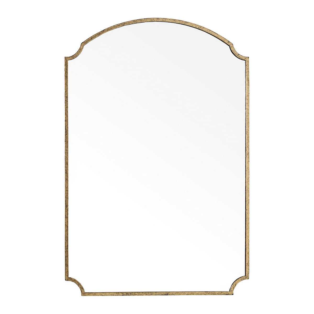 Mirror MARGAUX in aged gilded metal - H. 120 cm