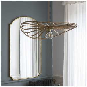 Mirror MARGAUX in aged gilded metal - H. 120 cm