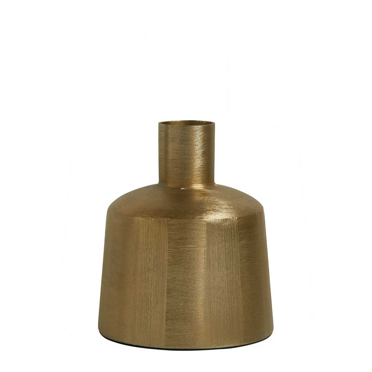 INTERIEUR- DECORATION|Vase ELIAS en métal doré - Petit modèle - H. 22 cm|BLANC D'IVOIRE|Vases|